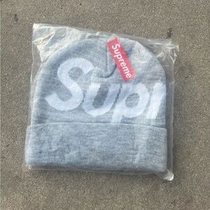 Supreme Light Gray Knit Cap